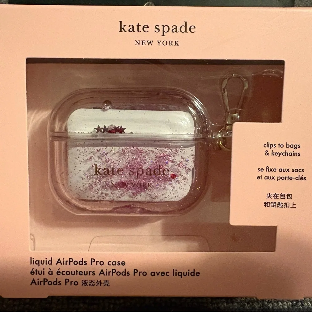 kate spade Sparkling Pink AirPods Pro Case - Picture 3 of 7